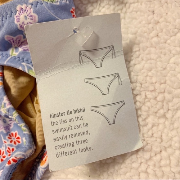 J.Crew Hipster Tie Bikini Bottoms Periwinkle Floral Print - Picture 6 of 8